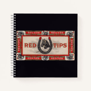 Cuaderno Impresión de etiqueta de cigarros de Tiempos Rojos