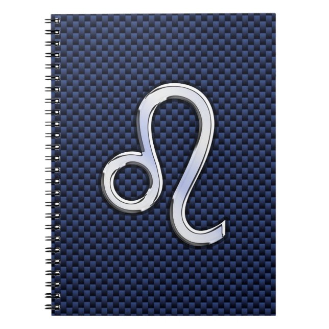 Cuaderno Impresión de fibra de carbono de la Marina de Símb (Frente)