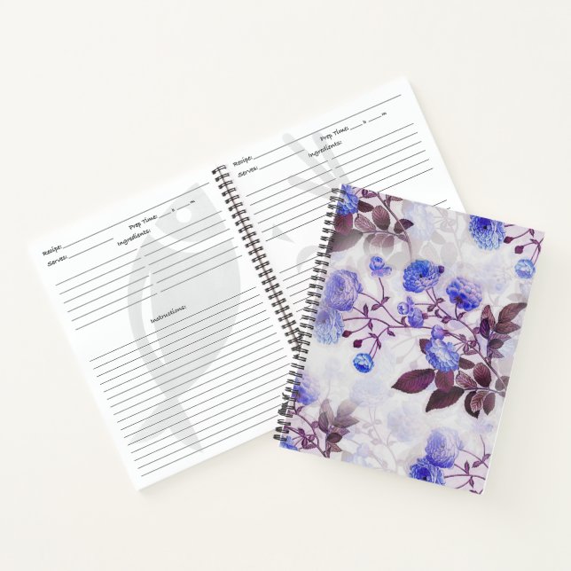 Cuaderno Impresión de flor morada bonita (Interior)