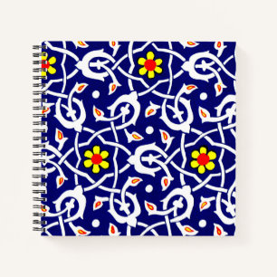 Cuaderno impresión de flores y nudos