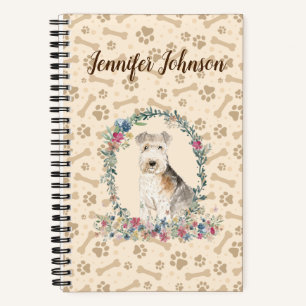 Cuaderno Impresión de garrapatas de perro del territorio d