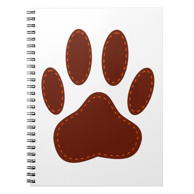Cuaderno Impresión de hojas de perro de fieltro con título (Frente)