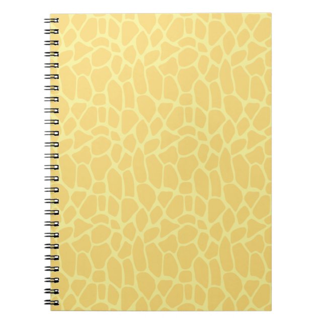Cuaderno Impresión de jirafa amarilla (Frente)