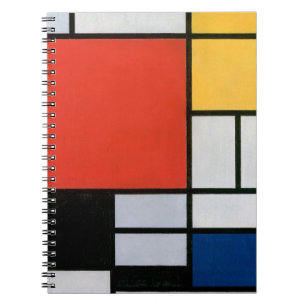 Cuaderno Impresión de la composición de Piet Mondrian en ro