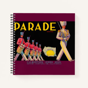 Cuaderno Impresión de la etiqueta del crate de limón de los