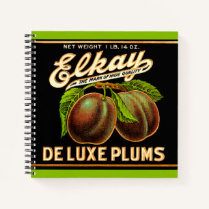 Cuaderno Impresión de la etiqueta Elkay Deluxe Plums de los