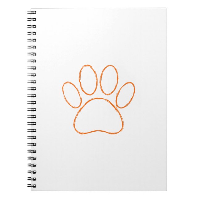 Cuaderno Impresión de la hoja de papel de cachorro esbozada (Frente)