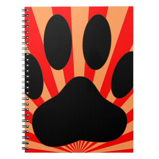 Cuaderno Impresión de la hoja de perro radiante (Frente)