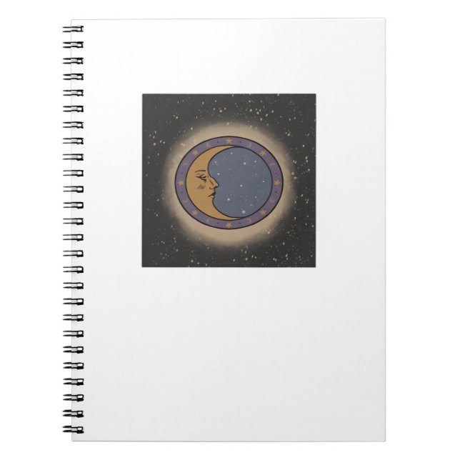 Cuaderno Impresión de la luna de Whimsigoth (Frente)