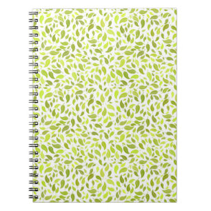 Cuaderno Impresión de la naturaleza de hojas verdes, patrón