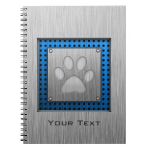 Cuaderno Impresión de la pata; Metal-mirada