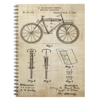 Cuaderno Impresión de la patente de la bicicleta 1896