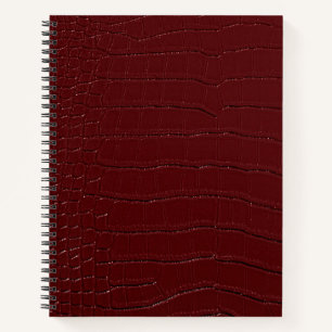 Cuaderno Impresión de la piel de cocodrilo rojo varada