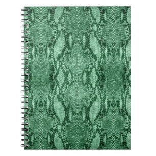 Cuaderno Impresión de la piel de serpiente verde claro