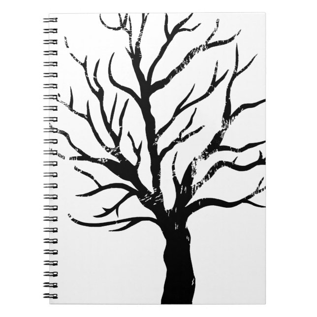 Cuaderno Impresión de león de árbol otoñal (Frente)
