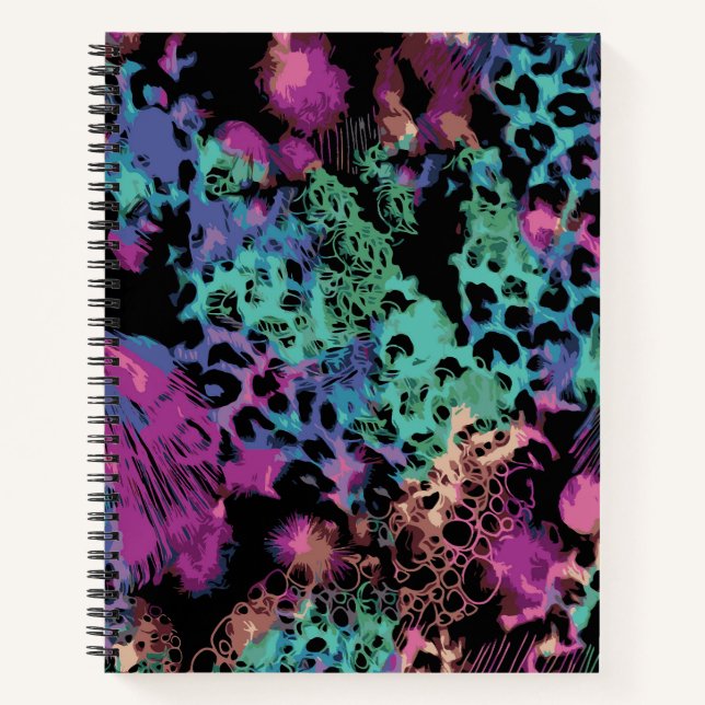 Cuaderno Impresión de leopardo abstracto (Anverso)