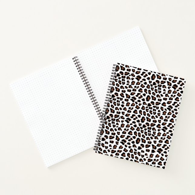Cuaderno Impresión de leopardo blanco (Interior)