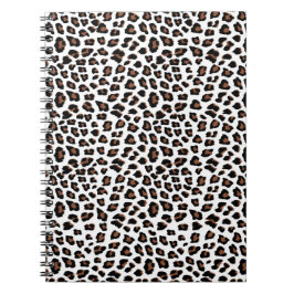 Cuaderno Impresión de leopardo blanco