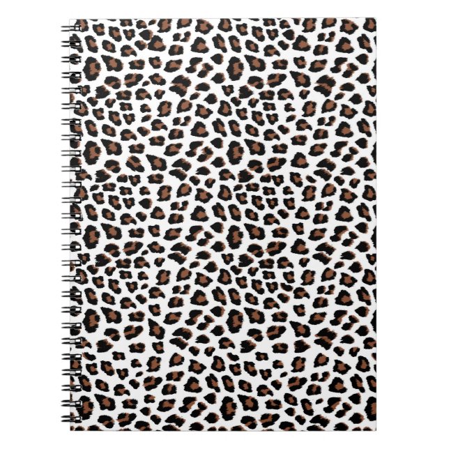Cuaderno Impresión de leopardo blanco (Frente)