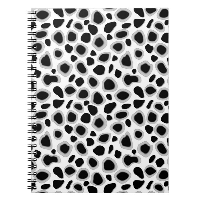 Cuaderno Impresión de leopardo - Blanco y negro (Frente)