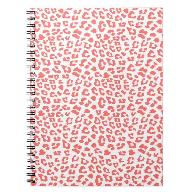 Cuaderno Impresión de leopardo de coral (Frente)
