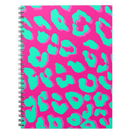 Cuaderno Impresión de leopardo de impresión de tinta rosa