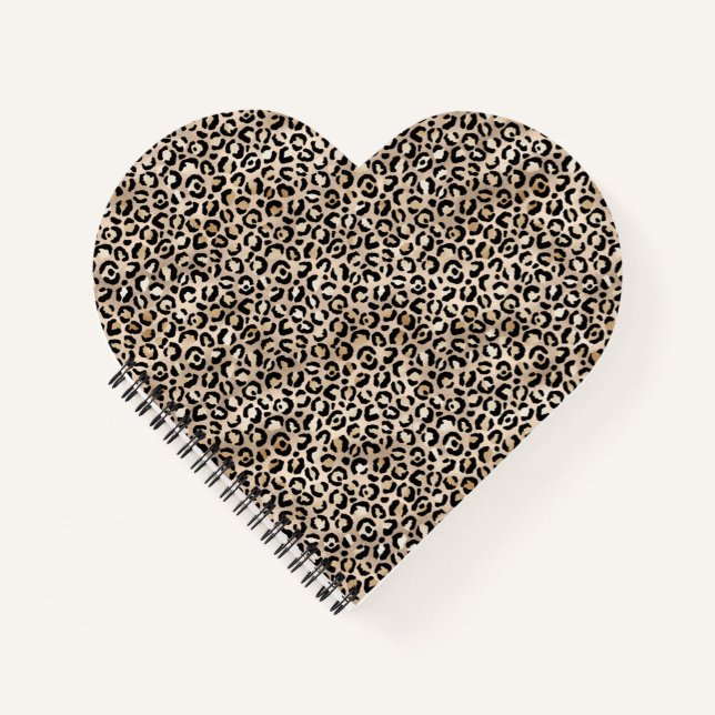 Cuaderno Impresión de leopardo de oro de Glam (Anverso)