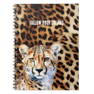 Cuaderno Impresión de leopardo del gato de Guay Cheetah
