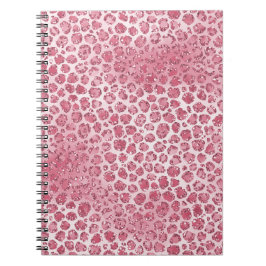 Cuaderno Impresión de leopardo del Purpurina Rubor Girly Pi