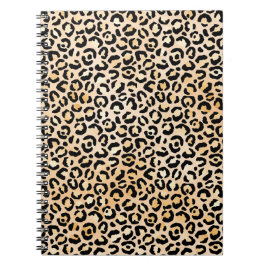 Cuaderno Impresión de leopardo negro de paginación