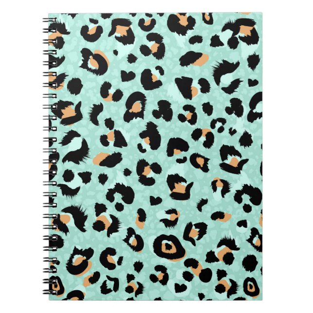 Cuaderno Impresión de leopardo, patrón animal (Frente)