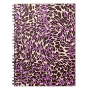 Cuaderno Impresión de leopardo, patrón animal clásico.