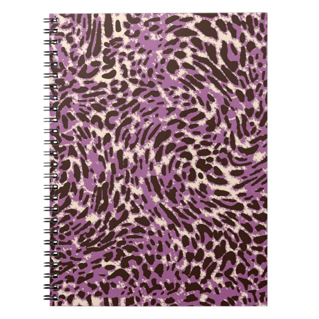Cuaderno Impresión de leopardo, patrón animal clásico. (Frente)