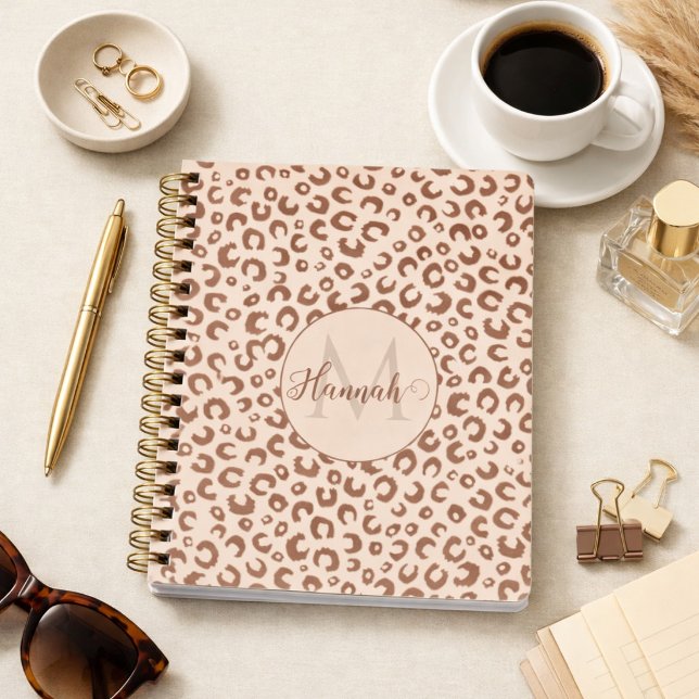 Cuaderno Impresión de Leopardo Personalizada Estética Nombr (Subido por el creador)