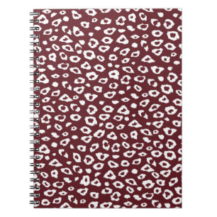 Cuaderno Impresión de leopardo rojo