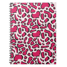 Cuaderno Impresión de leopardo rosa