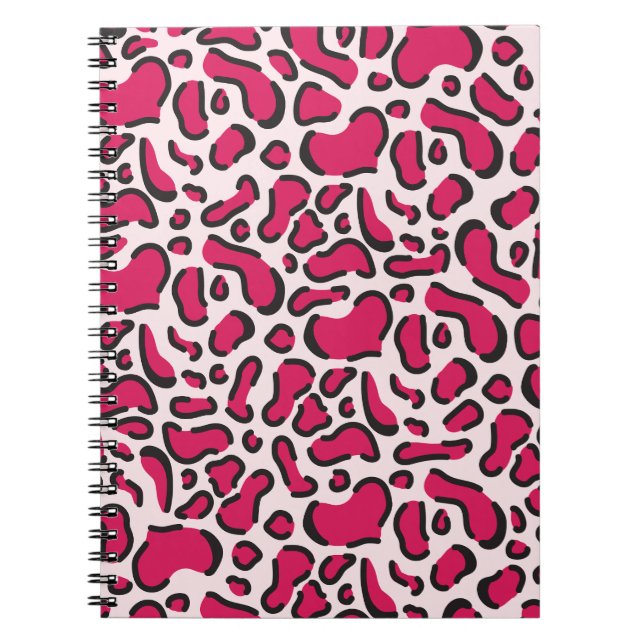 Cuaderno Impresión de leopardo rosa (Frente)