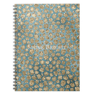 Cuaderno Impresión de leopardo verde verde verde verde azu