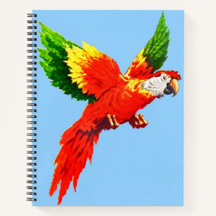 Cuaderno impresión de loro volante