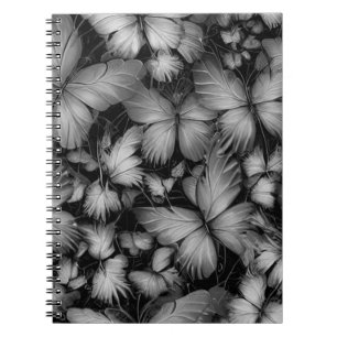 Cuaderno Impresión de mariposas grises