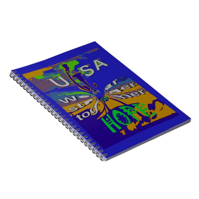 Cuaderno Impresión de mensajes de esperanza de EE.UU. (Lado Derecho)