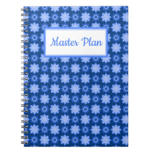 Cuaderno Impresión de mosaico azul para bloc de notas en es
