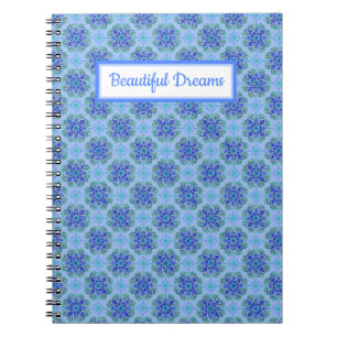 Cuaderno Impresión de mosaico azul para bloc de notas en es