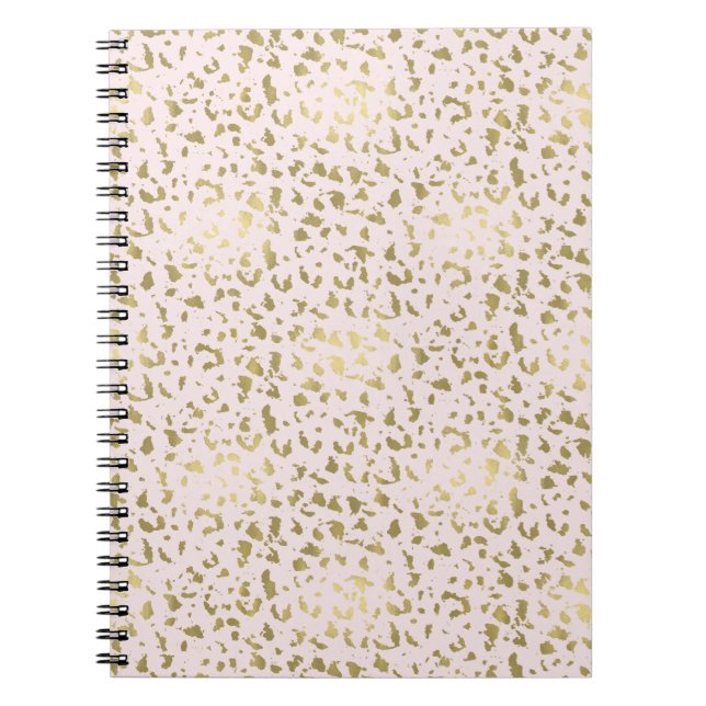 Cuaderno Impresión de oro de Rubor rosa (Frente)