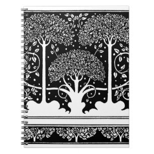 Cuaderno Impresión de patrón de árbol Art Nouveau de Aubrey