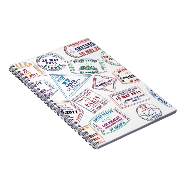 Cuaderno Impresión de patrón de marca de Passport (Lado Derecho)