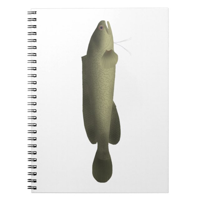 Cuaderno Impresión de pez negro del río, papel Poster de va (Frente)
