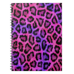 Cuaderno Impresión de piel de leopardo rosa