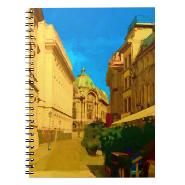 Cuaderno Impresión de pintura digital Bucarest Pallace (Frente)