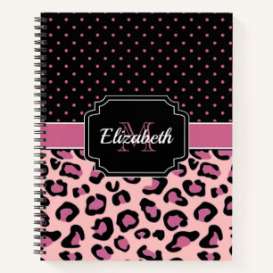 Cuaderno Impresión de puntos y leopardo